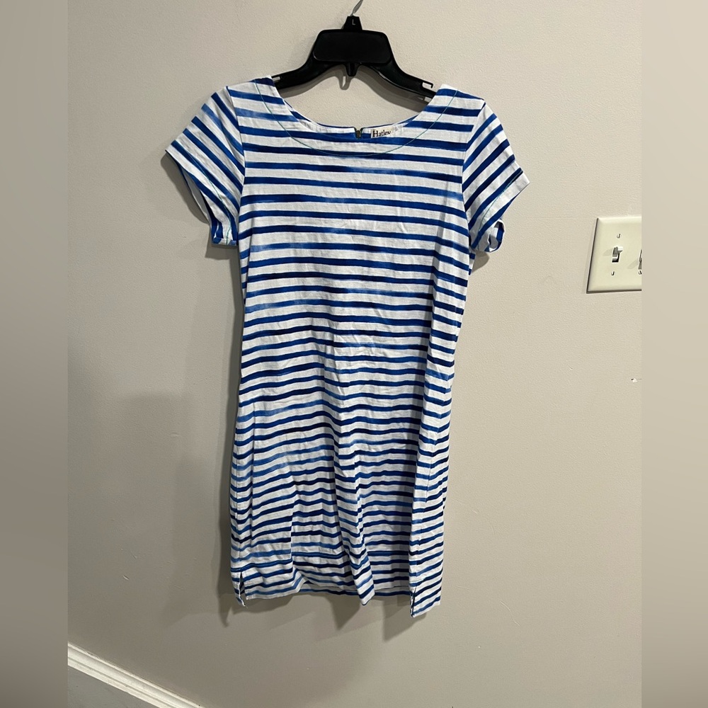 Hatley Marin Dress in Blue Stripes 100% cotton